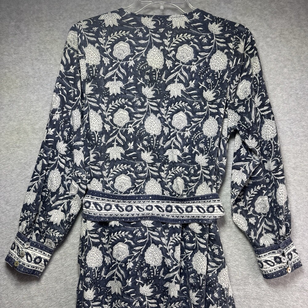 Cleobella Dress XS Midi Wrap Belted Floral Open Front Boho Cottagecore Viscose - Picture 11 of 11